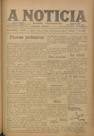 Capa de um dos jornais.