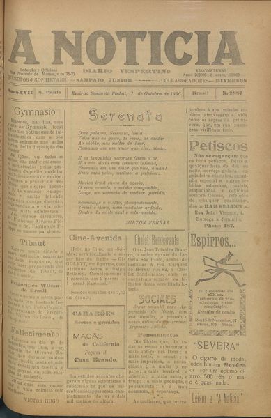 Capa de um dos jornais.