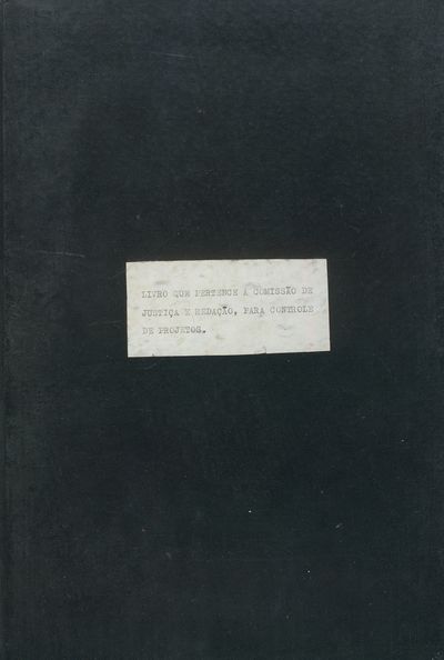 Capa de um dos livros da Câmara.