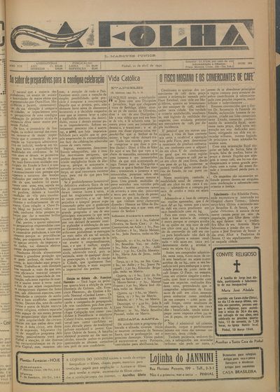 Capa de um dos jornais.