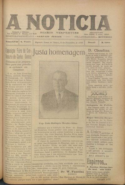 Capa de um dos jornais.