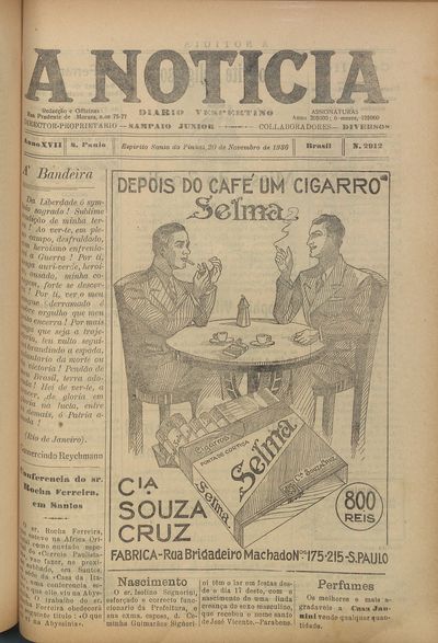 Capa de um dos jornais.
