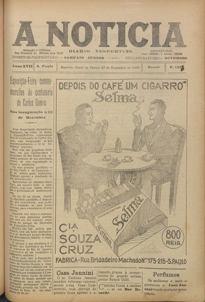 Capa de um dos jornais.