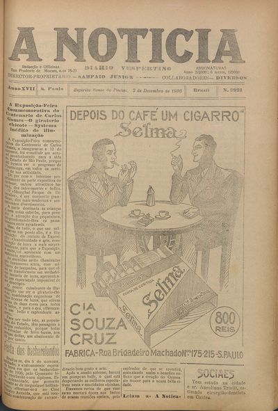 Capa de um dos jornais.