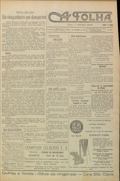 Capa de um dos jornais.