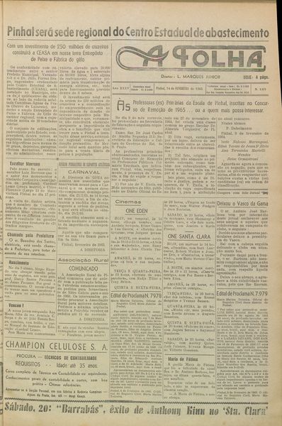 Capa de um dos jornais.