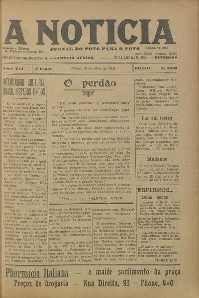 Capa de um dos jornais.