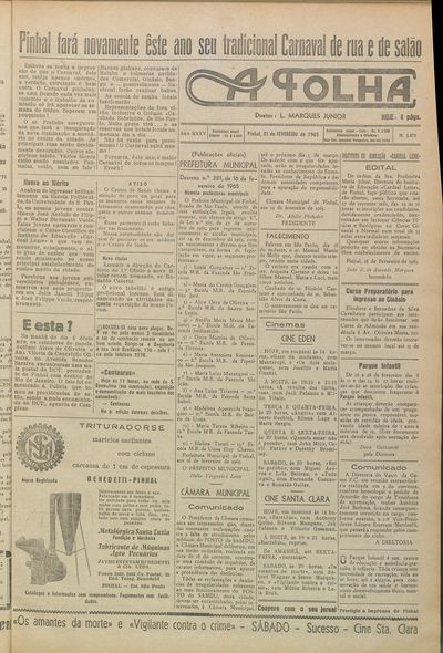 Capa de um dos jornais.