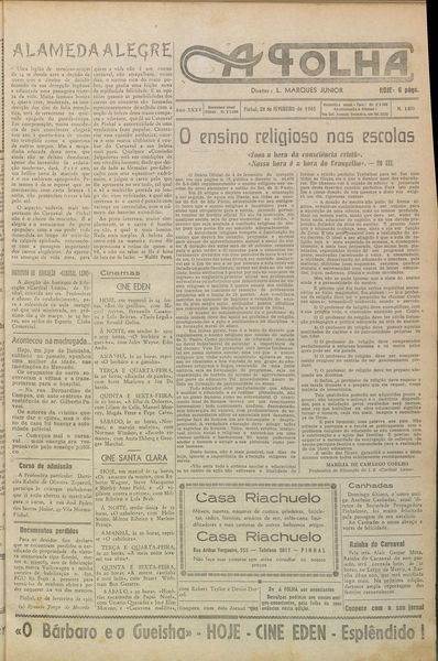 Capa de um dos jornais.