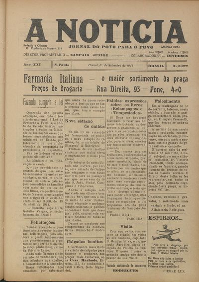 Capa de um dos jornais.