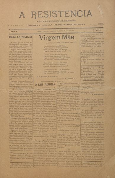Capa de um dos jornais.
