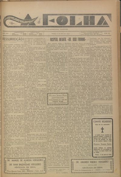 Capa de um dos jornais.