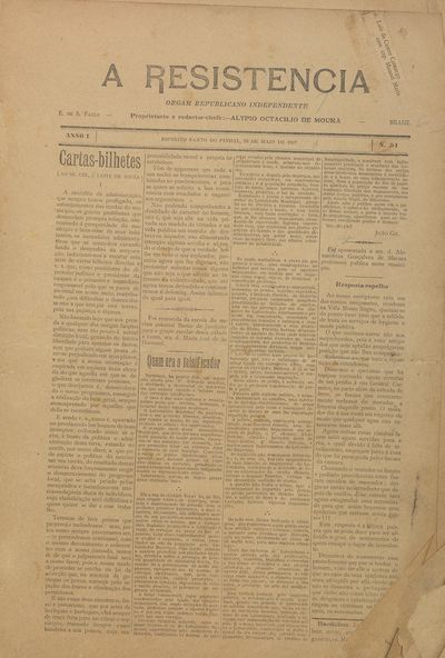 Capa de um dos jornais.