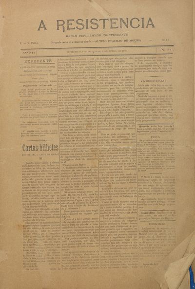 Capa de um dos jornais.