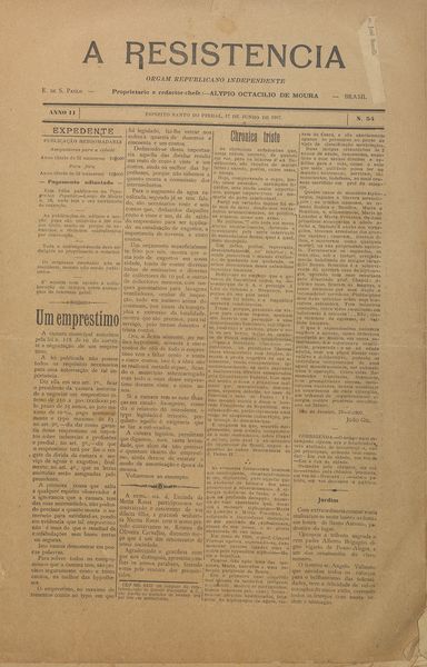 Capa de um dos jornais.
