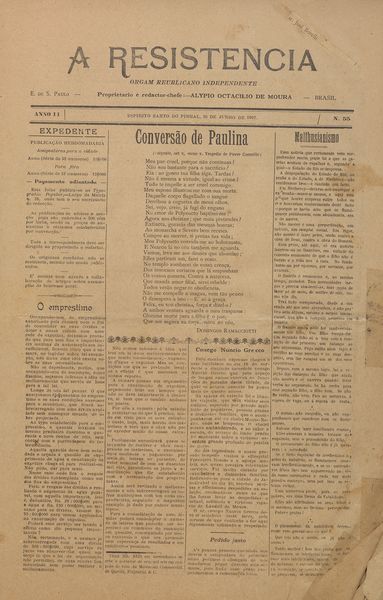 Capa de um dos jornais.