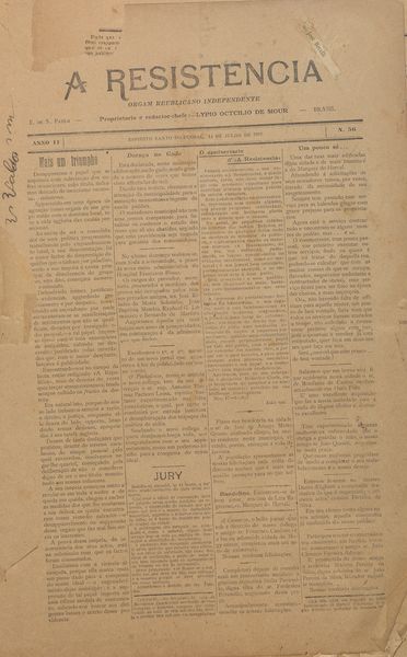 Capa de um dos jornais.