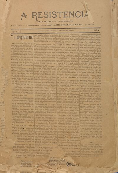 Capa de um dos jornais.