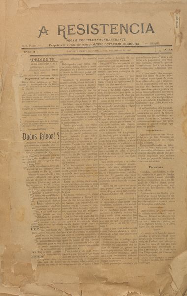 Capa de um dos jornais.
