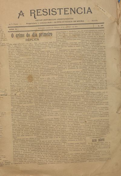 Capa de um dos jornais.