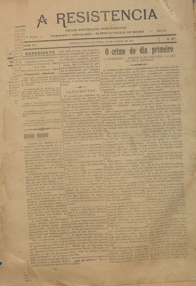 Capa de um dos jornais.