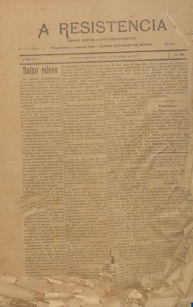 Capa de um dos jornais.