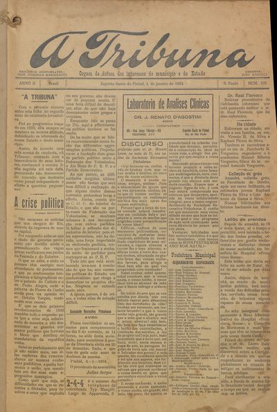Capa de um dos jornais.