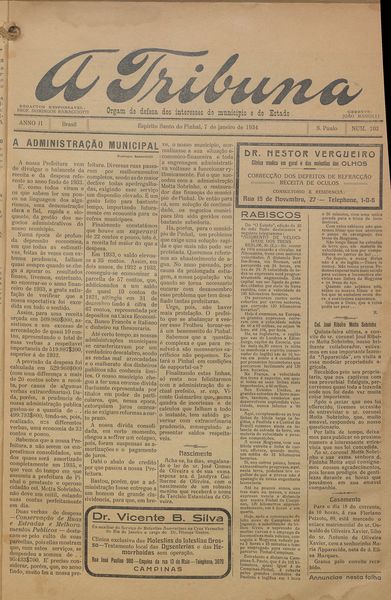 Capa de um dos jornais.