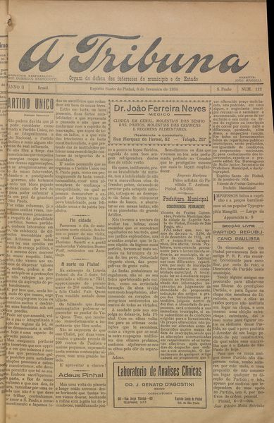 Capa de um dos jornais.