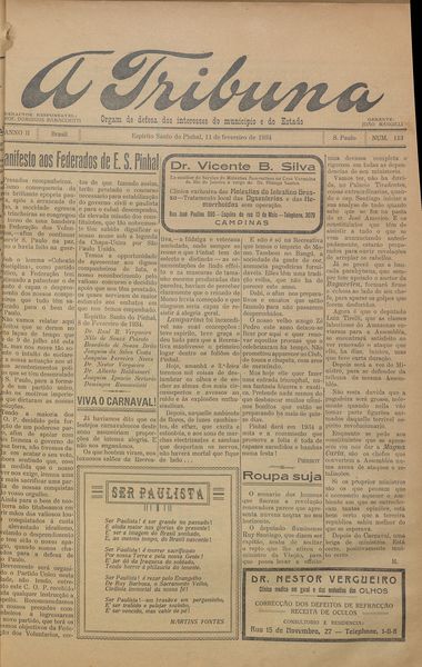 Capa de um dos jornais.