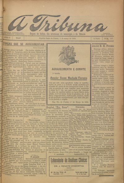 Capa de um dos jornais.