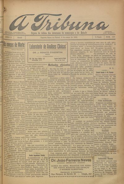 Capa de um dos jornais.