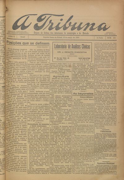 Capa de um dos jornais.