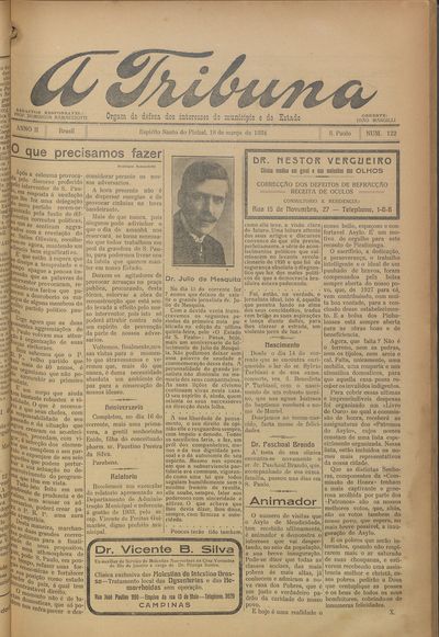 Capa de um dos jornais.