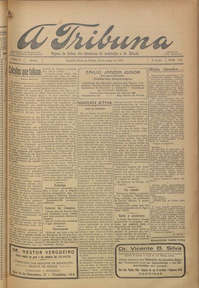 Capa de um dos jornais.