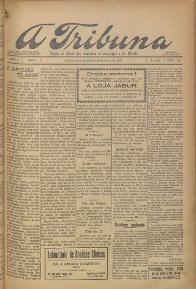 Capa de um dos jornais.