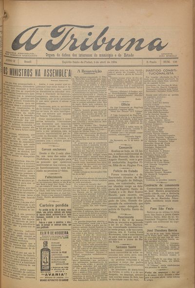 Capa de um dos jornais.