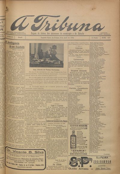Capa de um dos jornais.