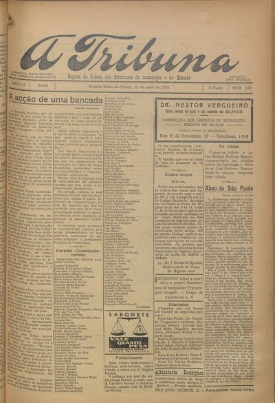 Capa de um dos jornais.