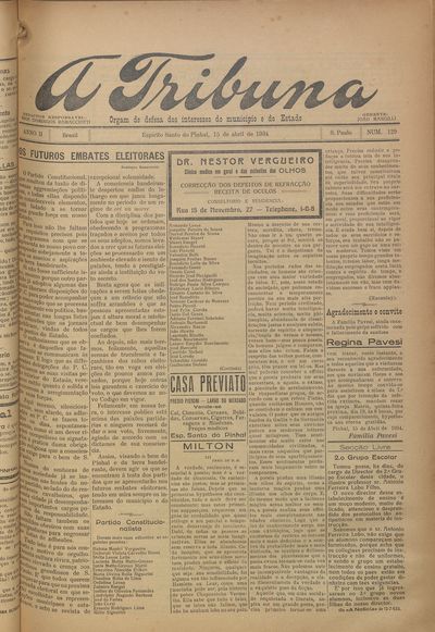 Capa de um dos jornais.