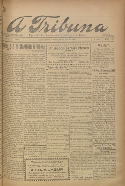Capa de um dos jornais.
