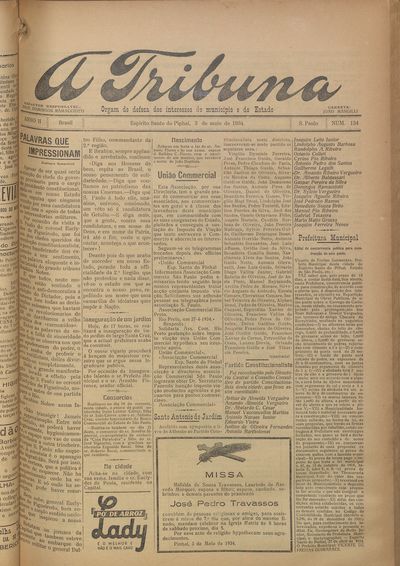 Capa de um dos jornais.