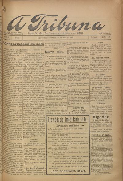 Capa de um dos jornais.