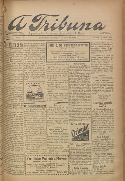 Capa de um dos jornais.