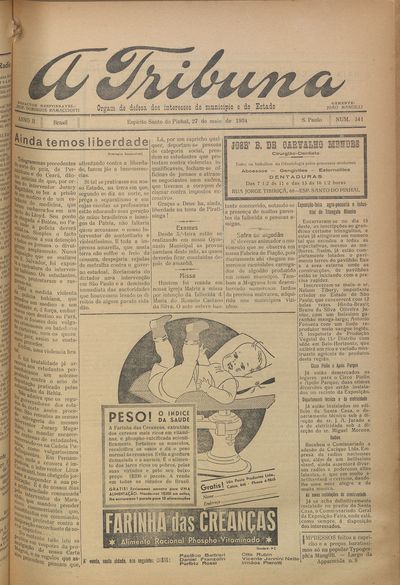 Capa de um dos jornais.