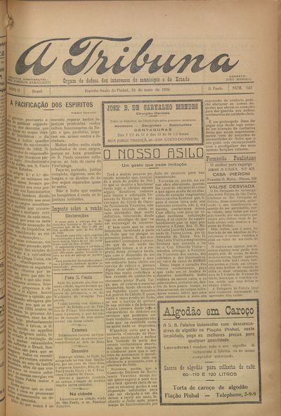 Capa de um dos jornais.