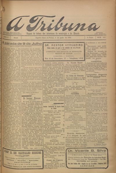 Capa de um dos jornais.