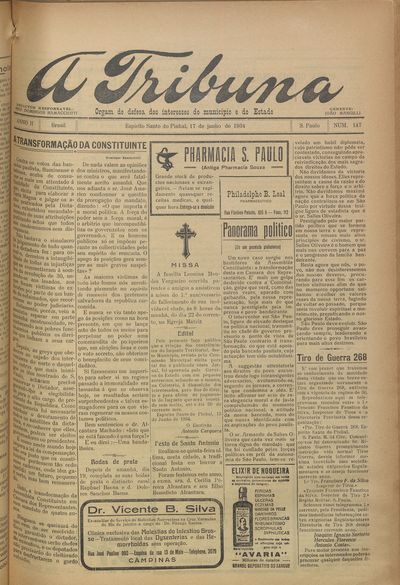 Capa de um dos jornais.