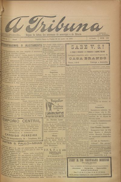 Capa de um dos jornais.
