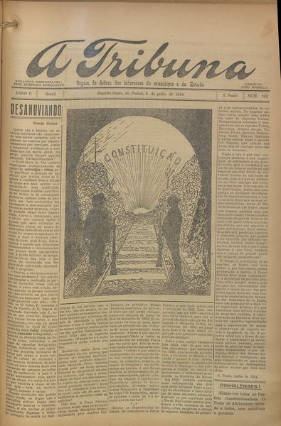 Capa de um dos jornais.